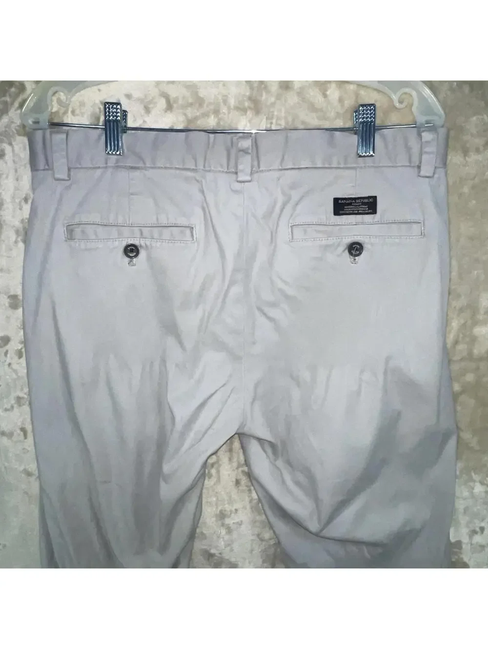 Banana Republic Pants Mens 33x30 Gray Fulton Skinny Chino Stretch Casual Modern